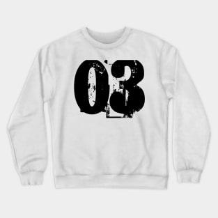 03 number Crewneck Sweatshirt
